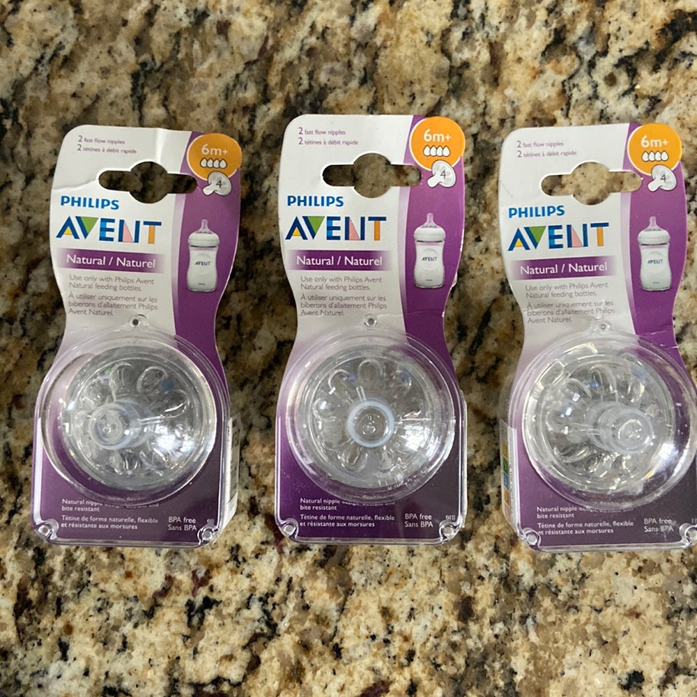 Philips Advent - Natural fast flow nipples - NWT - never opened